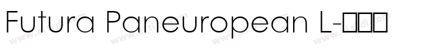 Futura Paneuropean L字体转换